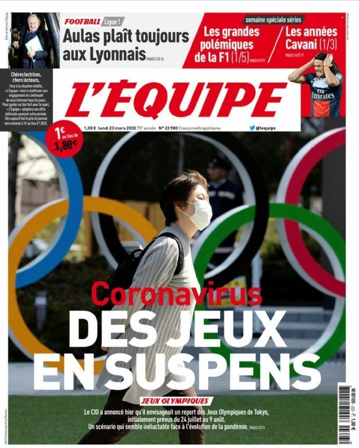 L'Equipe 23 Mars 2020