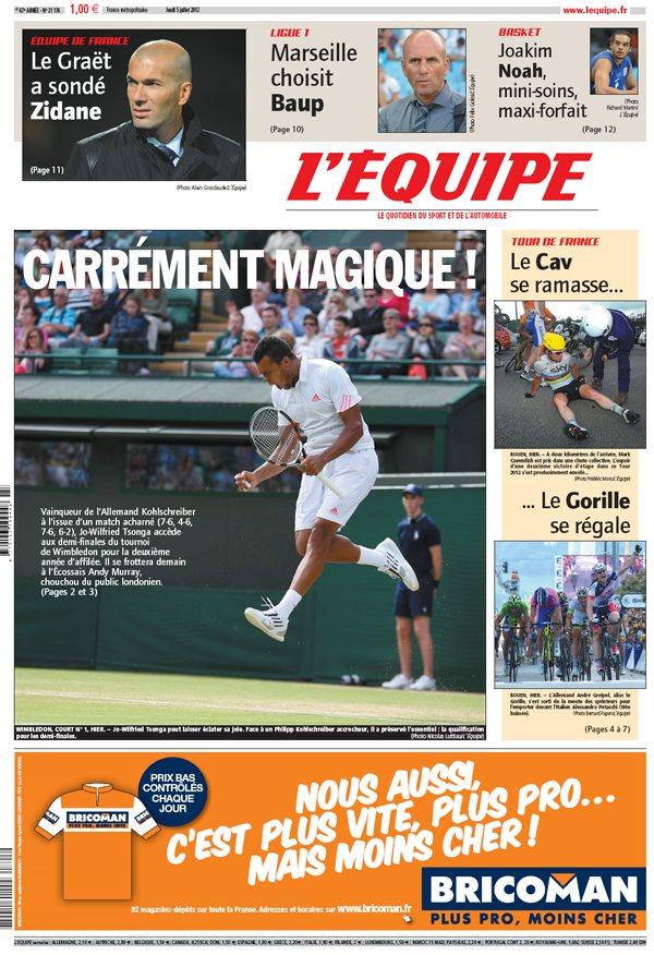 L'Equipe du 05 Juillet 2012