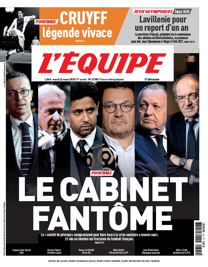 L’equipe du 24 Mars 2020