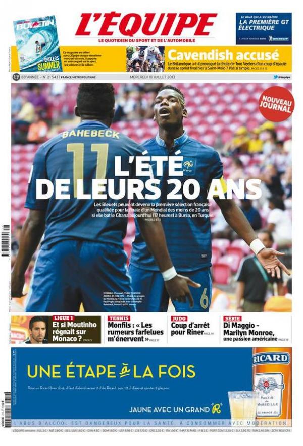 L' Equipe du mercredi 10 juillet 2013 -PDF-