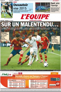 L'equipe Edition du 16 Octobre 2012